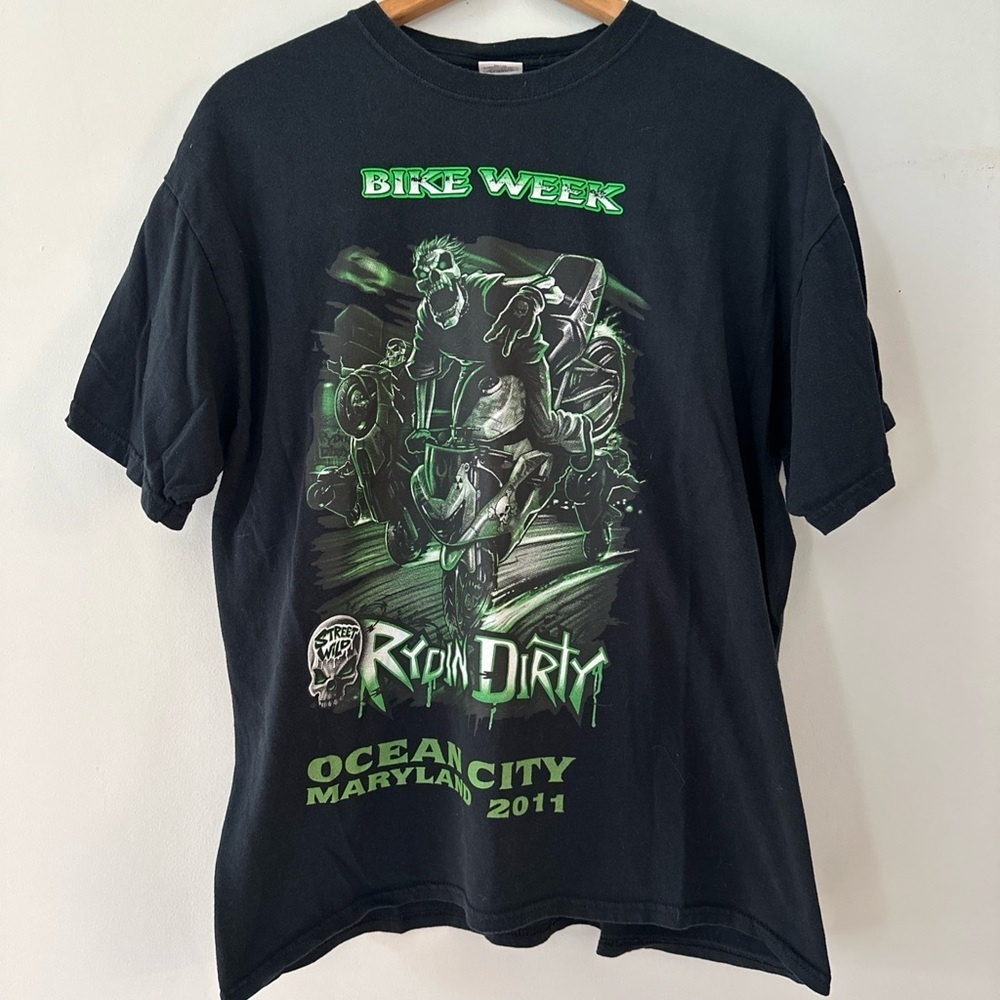 Rydin’ Dirty Bike Week Skeleton OCMD Tee Size XL